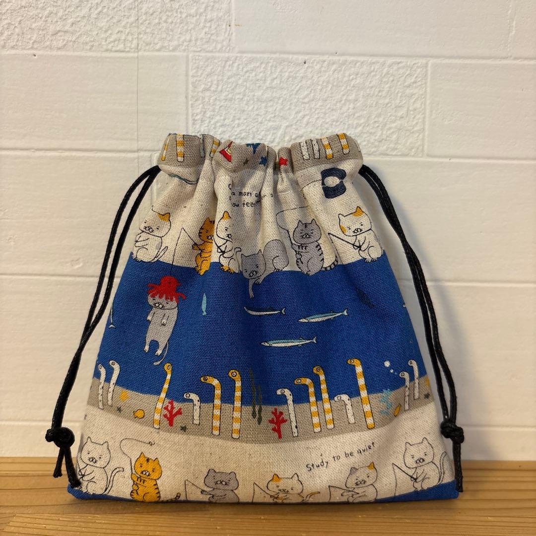感謝価格　SALE 猫柄　巾着袋　人気　小物入れ　おやつ入れ　ハンドメイド 感謝価格 猫柄 巾着袋 おやつ入れ 小物入れ 人気 ハンドメイド - メルカリ