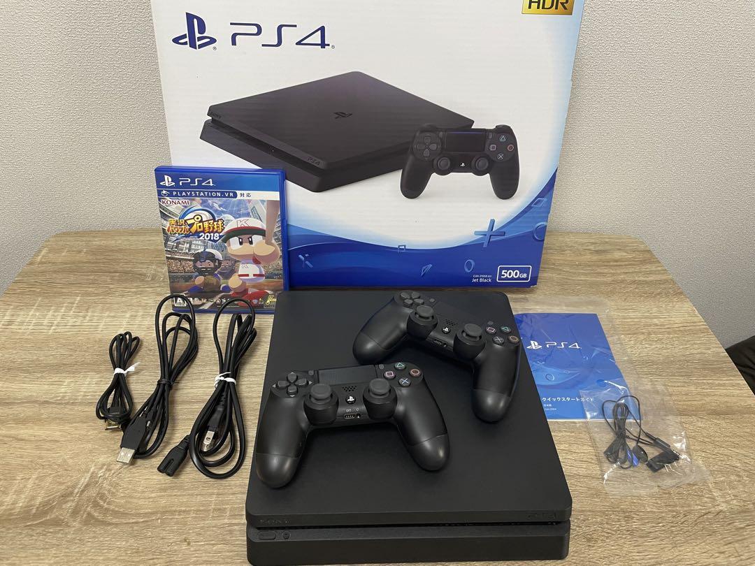 【送料無料】プレステ4(PS4)本体 純正コントローラ2個付き