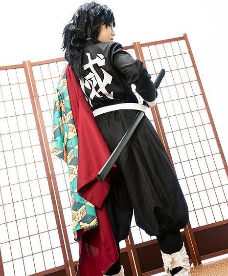 【特別送料無料！】 冨岡義勇⭐️鬼滅の刃 コスプレ XL ウィッグ付き衣装セット 新品 コスプレ衣装