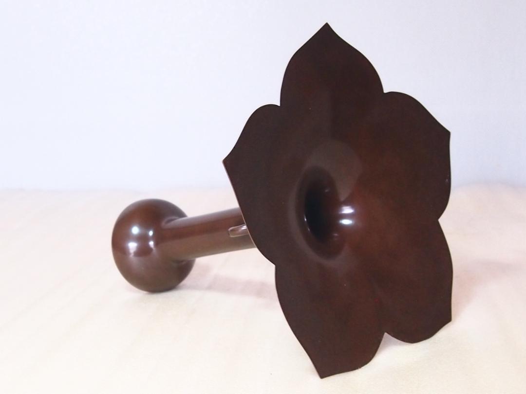 【美品】唐銅 桔梗口花入 高井陵雲造 花瓶/一輪挿し/花器 華道具/茶道具 銅器