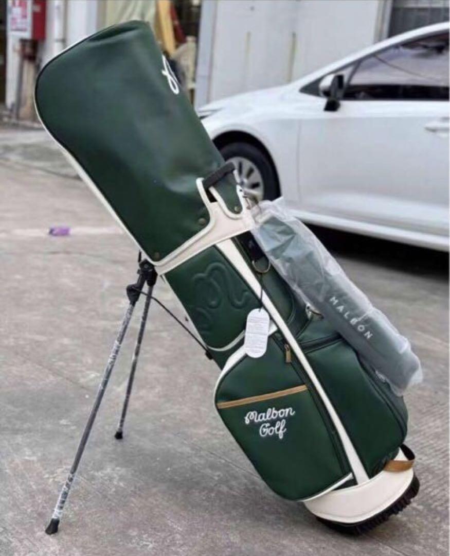 Malbon golf マルボン ゴルフ キャディバック スタンド式 グリーン