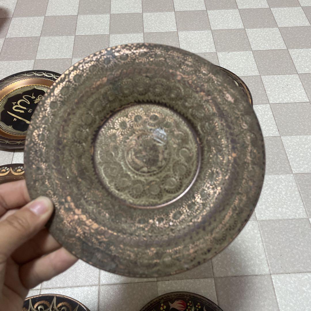 トルコ土産 銅製 トレー 飾り皿 プレート