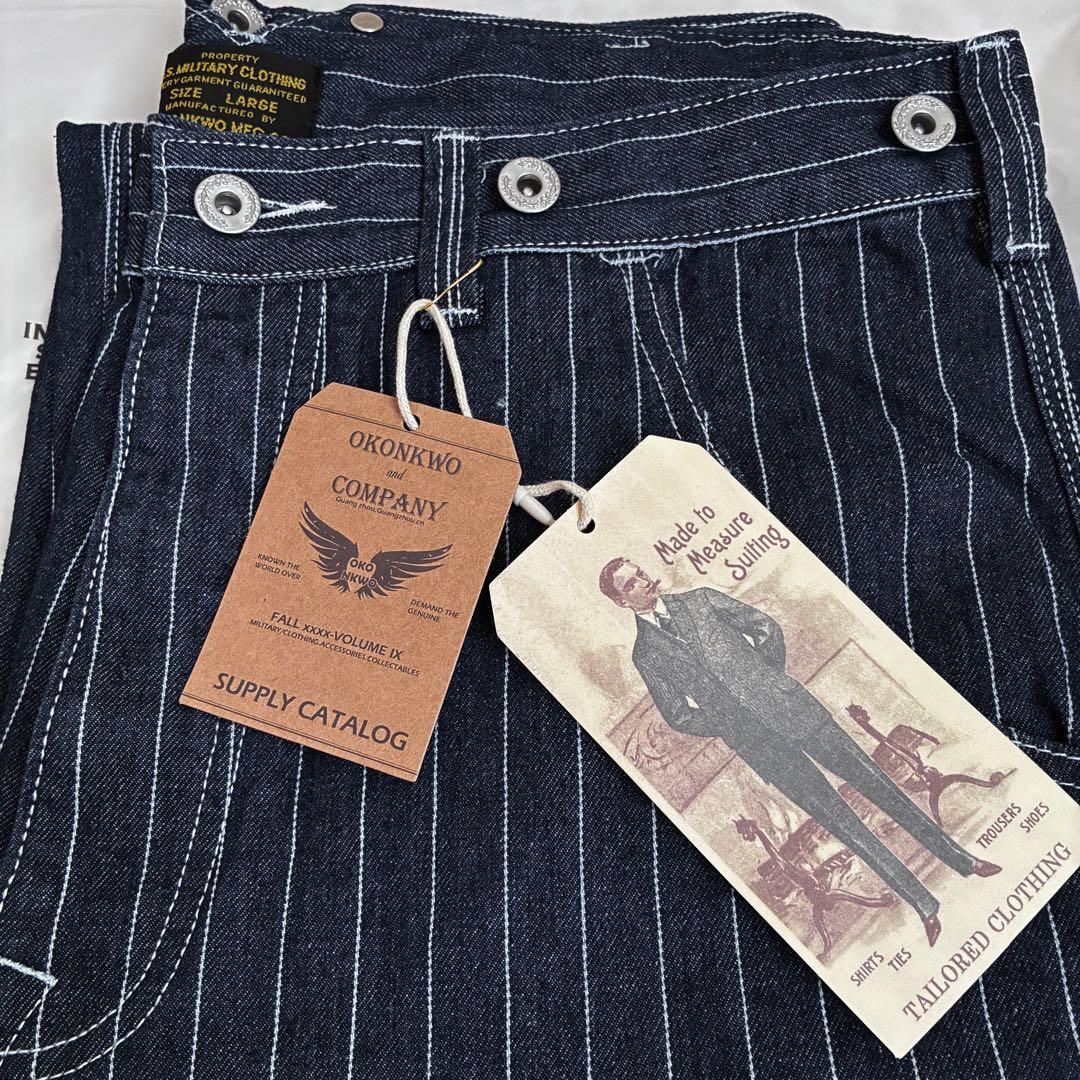 ✓新品未使用 ウォバッシュ デニム ワイド パンツ ヒッコリー