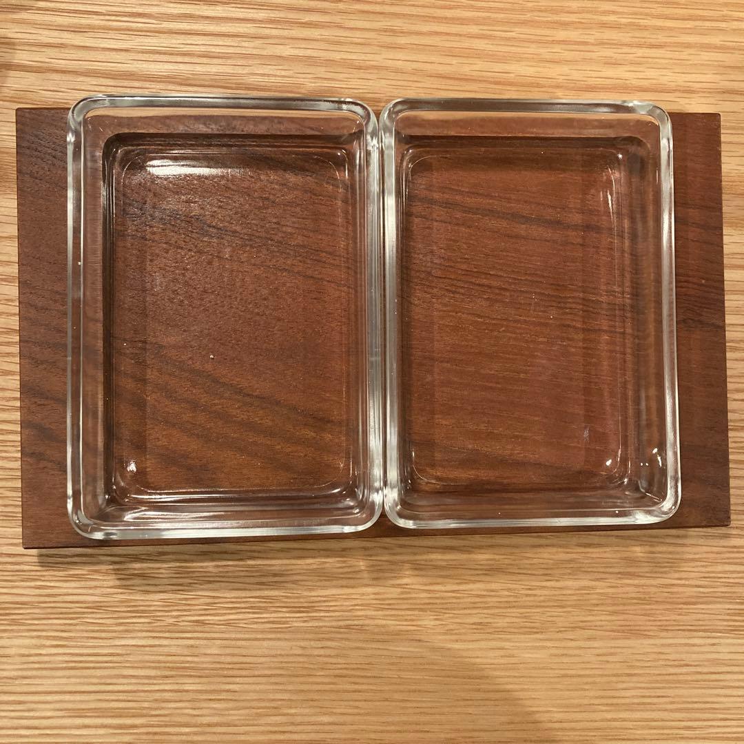 ご予約品】 チークトレイ ガラス皿2枚付き 収納/キッチン雑貨 - www