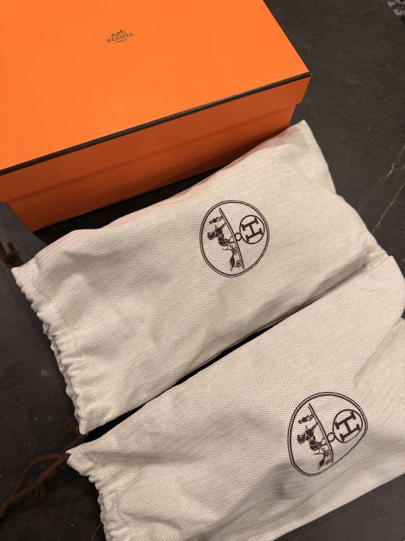 新品未使用 HERMES エルメス ブラックレザー サンダル 37 レディース