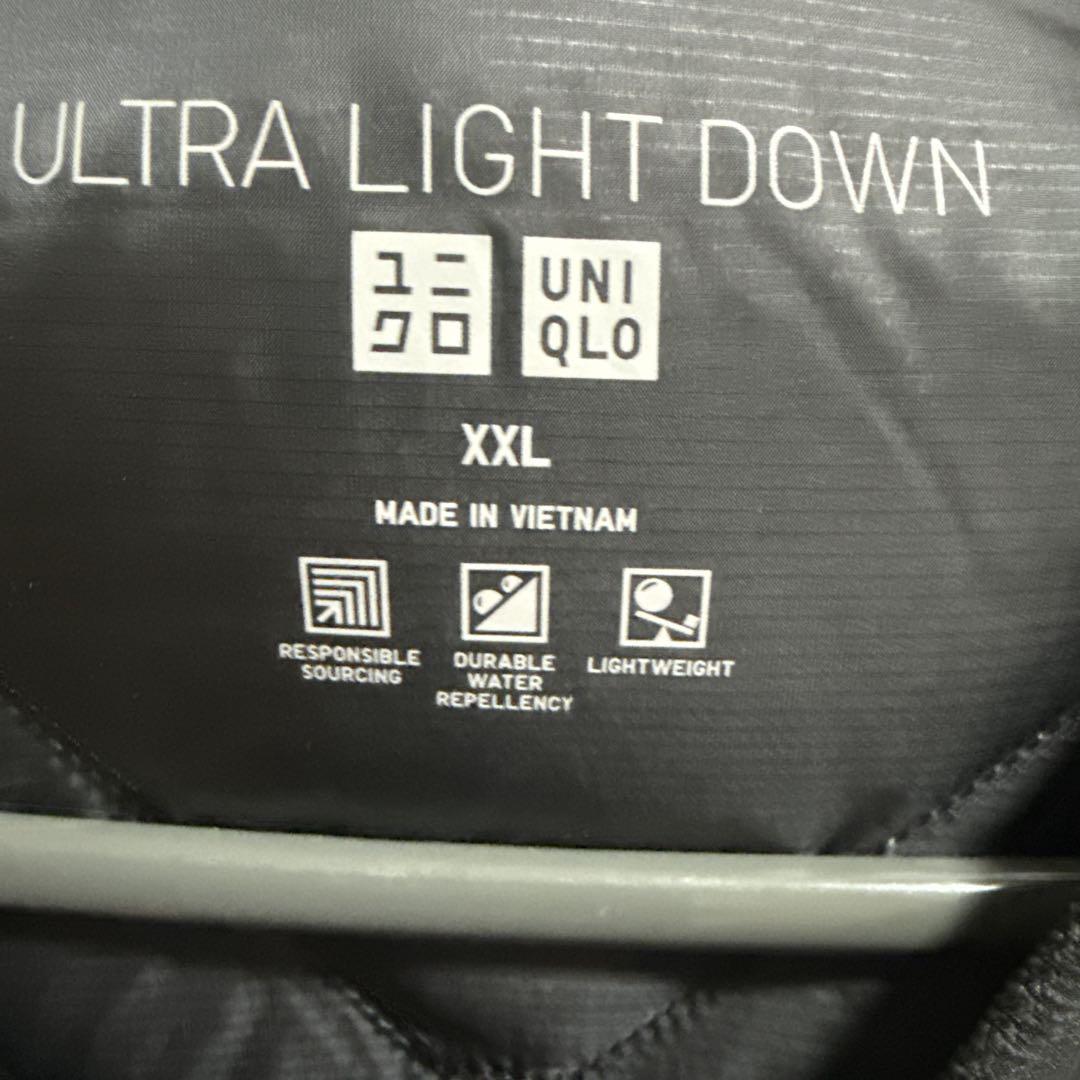 UNIQLO ウルトラライトダウンロングベスト XXL ブラック
