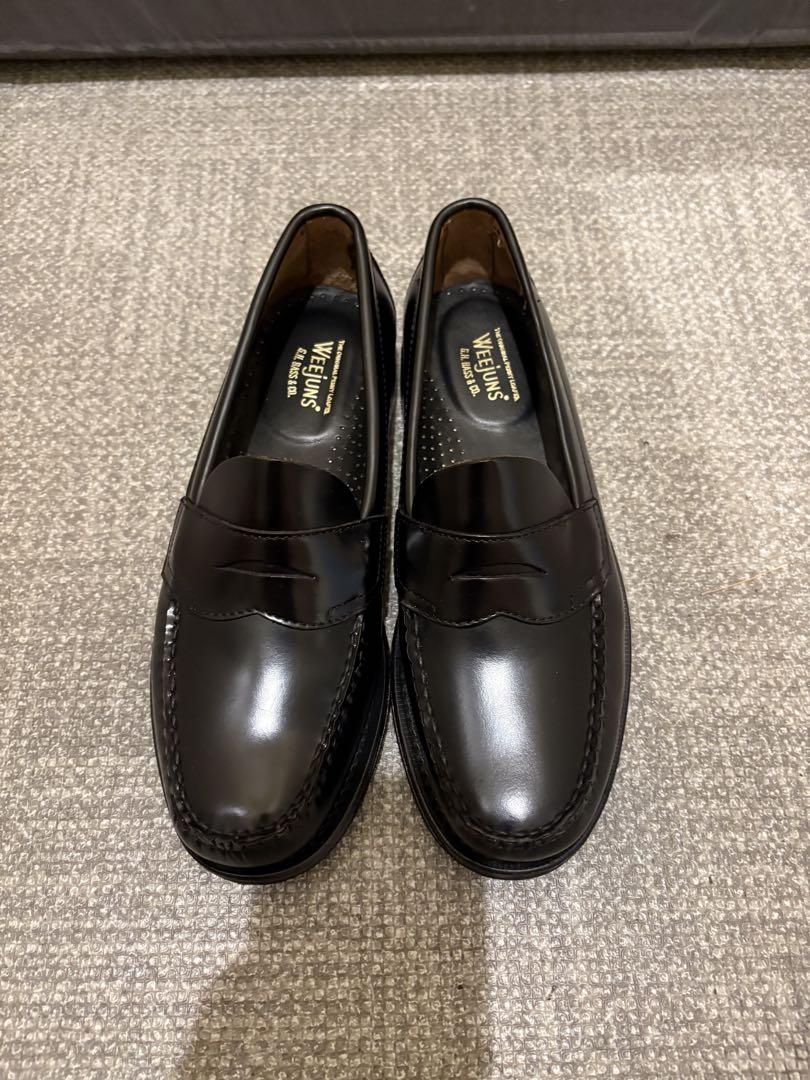 靴 G.H.BASS LOGAN/BLACK (LEATHER SOLE) 25.5