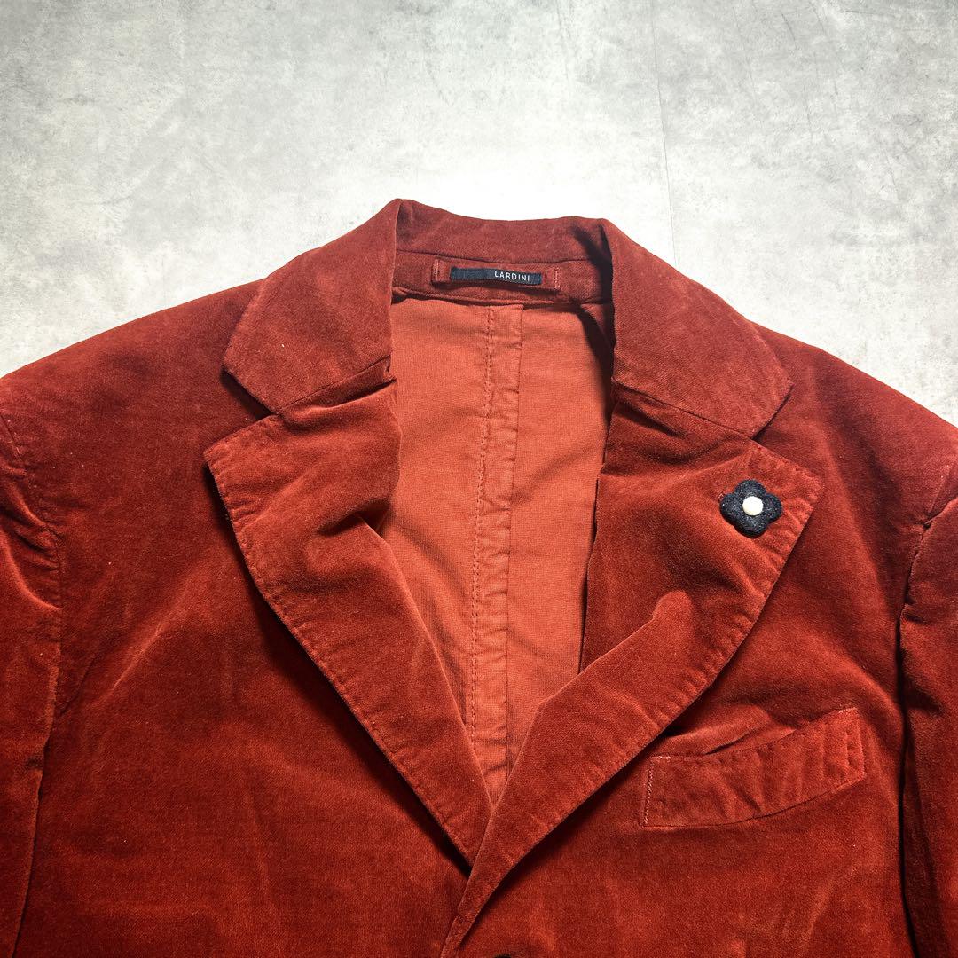 LARDINI ラルディーニ メンズ ベロア テーラードジャケット 44