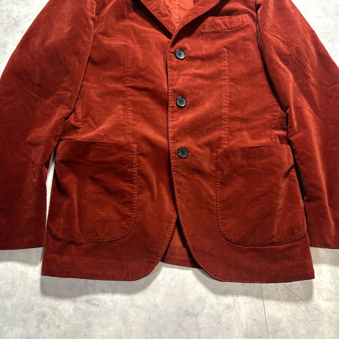 LARDINI ラルディーニ メンズ ベロア テーラードジャケット 44