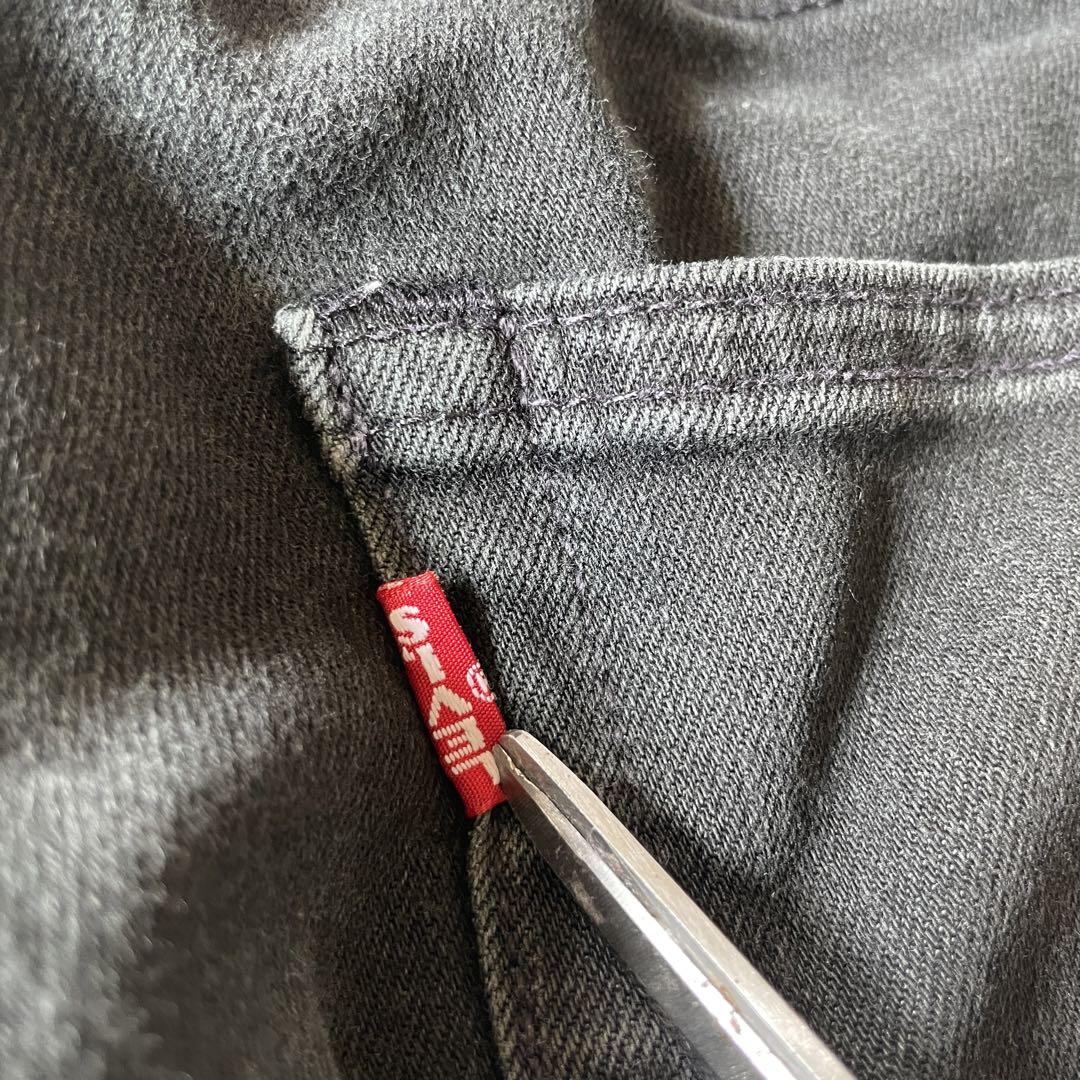 【雰囲気抜群ブラックデニム、ビッグE】Levi's505黒ストリート後染め31 画像16