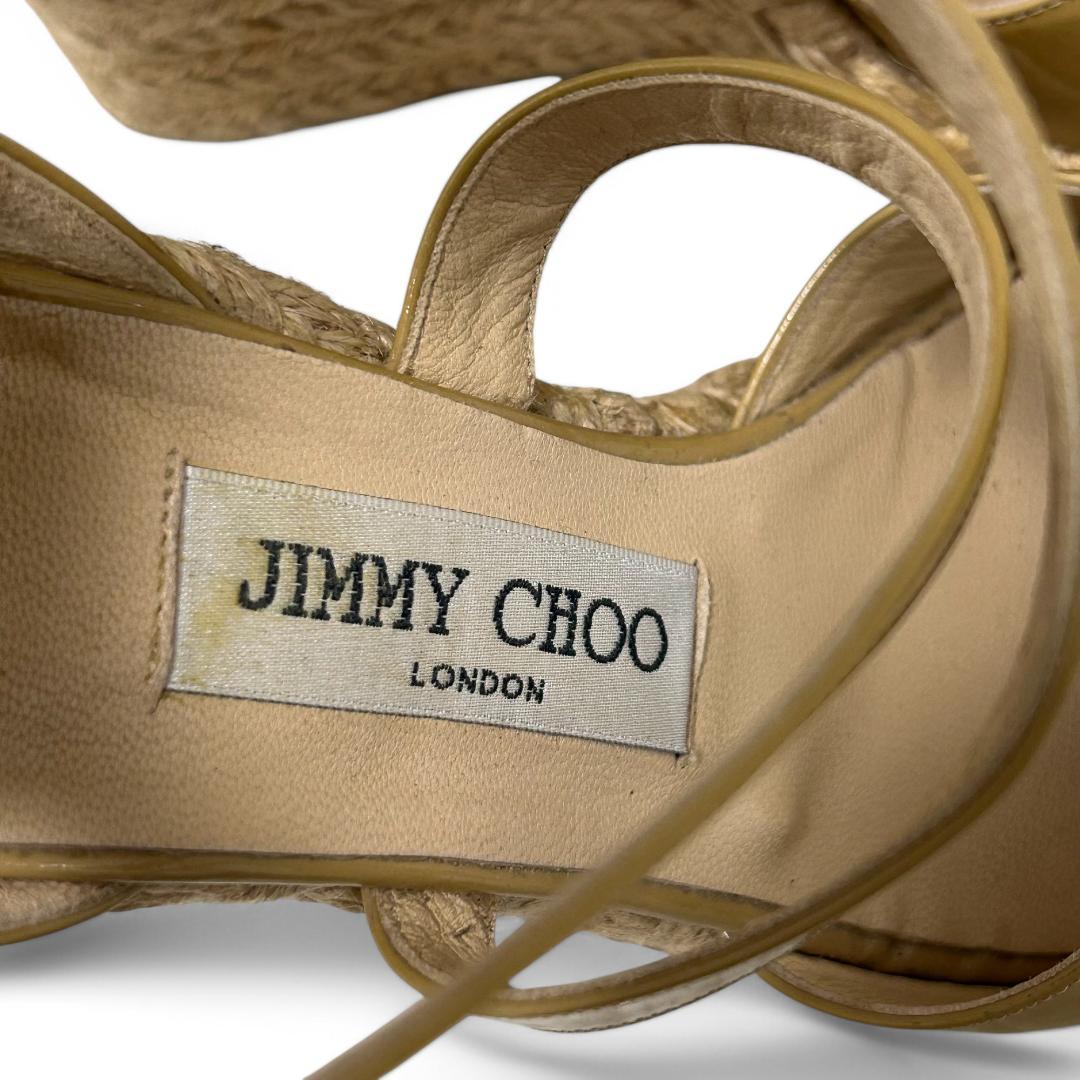 JIMMY CHOOジミーチュウ ウエッジサンダル パテント　23.5cm相当
