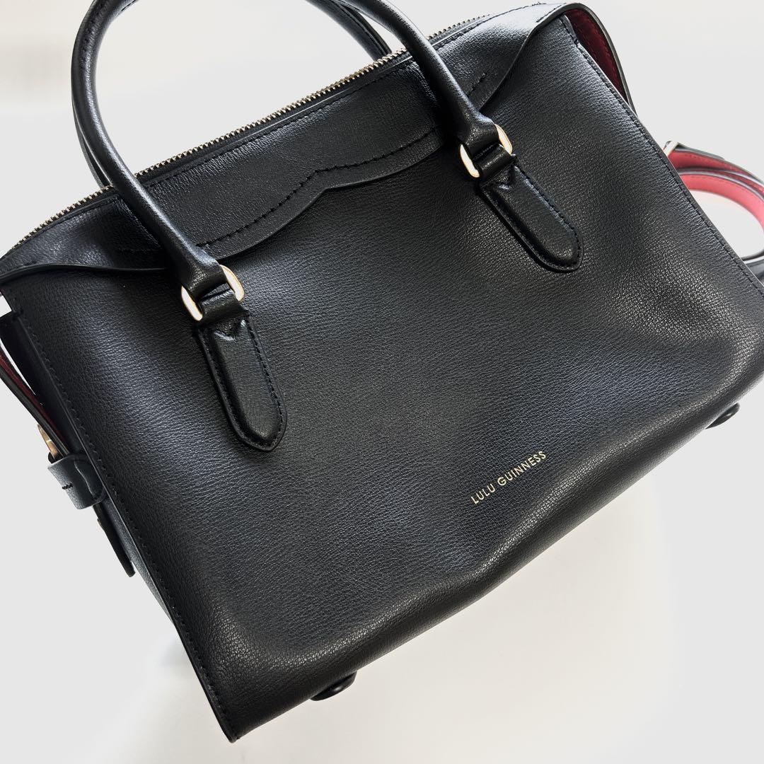 美品！Lulu Guinness ルルギネス　ショルダーバッグ　ハンドバッグ　黒
