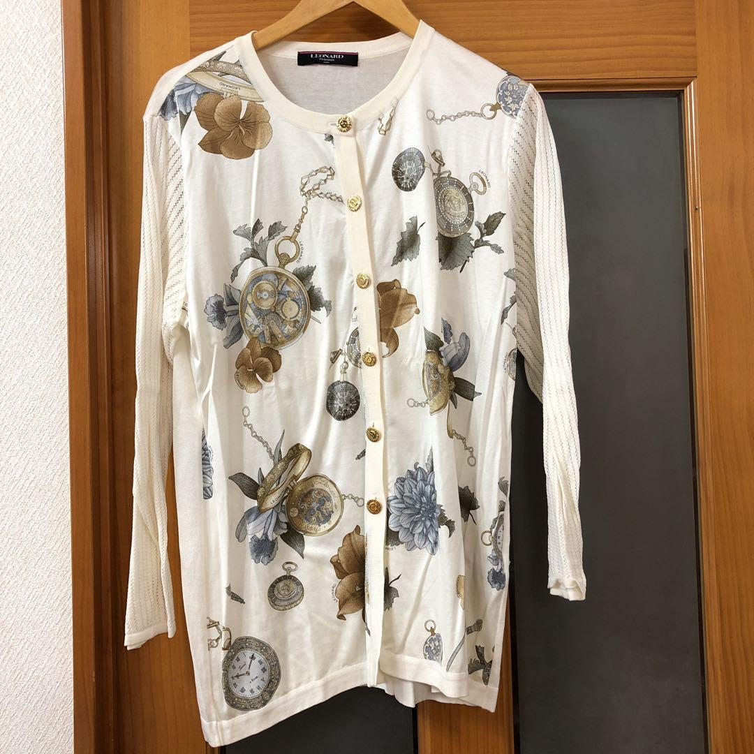 レオナール 長袖カーディガン 長袖トップス サイズL 日本製 肩