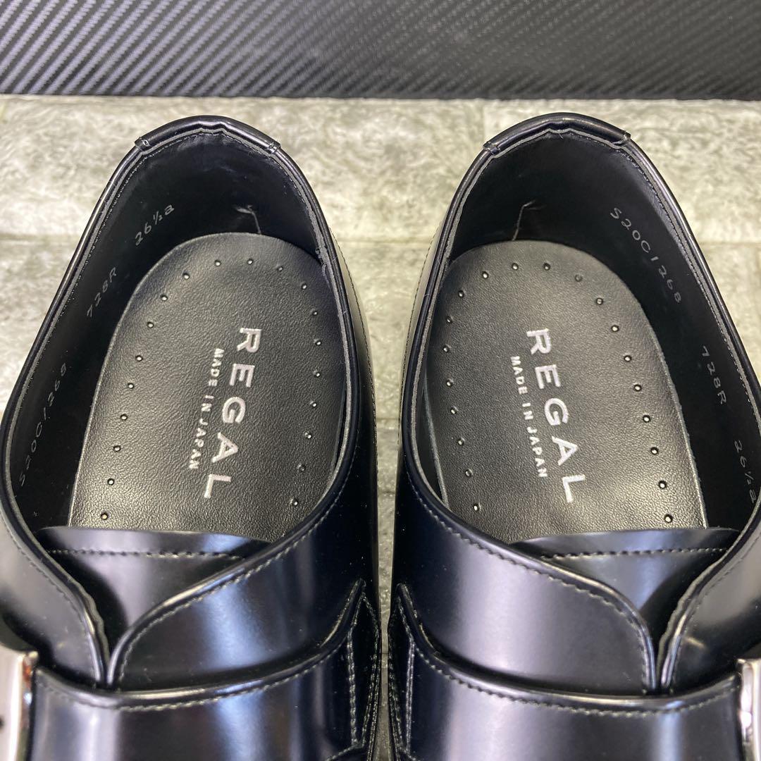 ⭐️未使用⭐️　REGAL　ビジネスシューズ　モンクストラップ　728R　黒 REGAL / リーガル 728R モンクストラップ シューズ 24 1/2(24.5