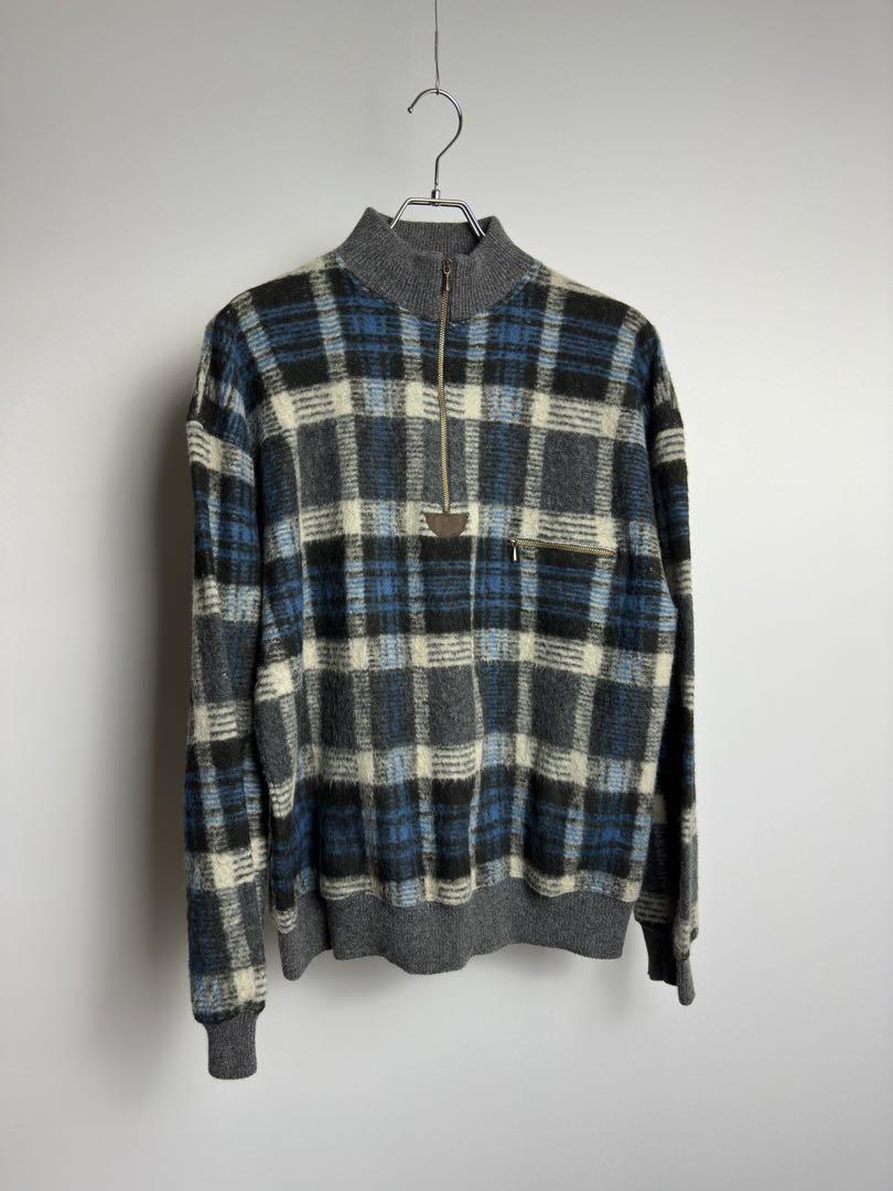 80's LL Bean ITALY製 Check Wool Fleece