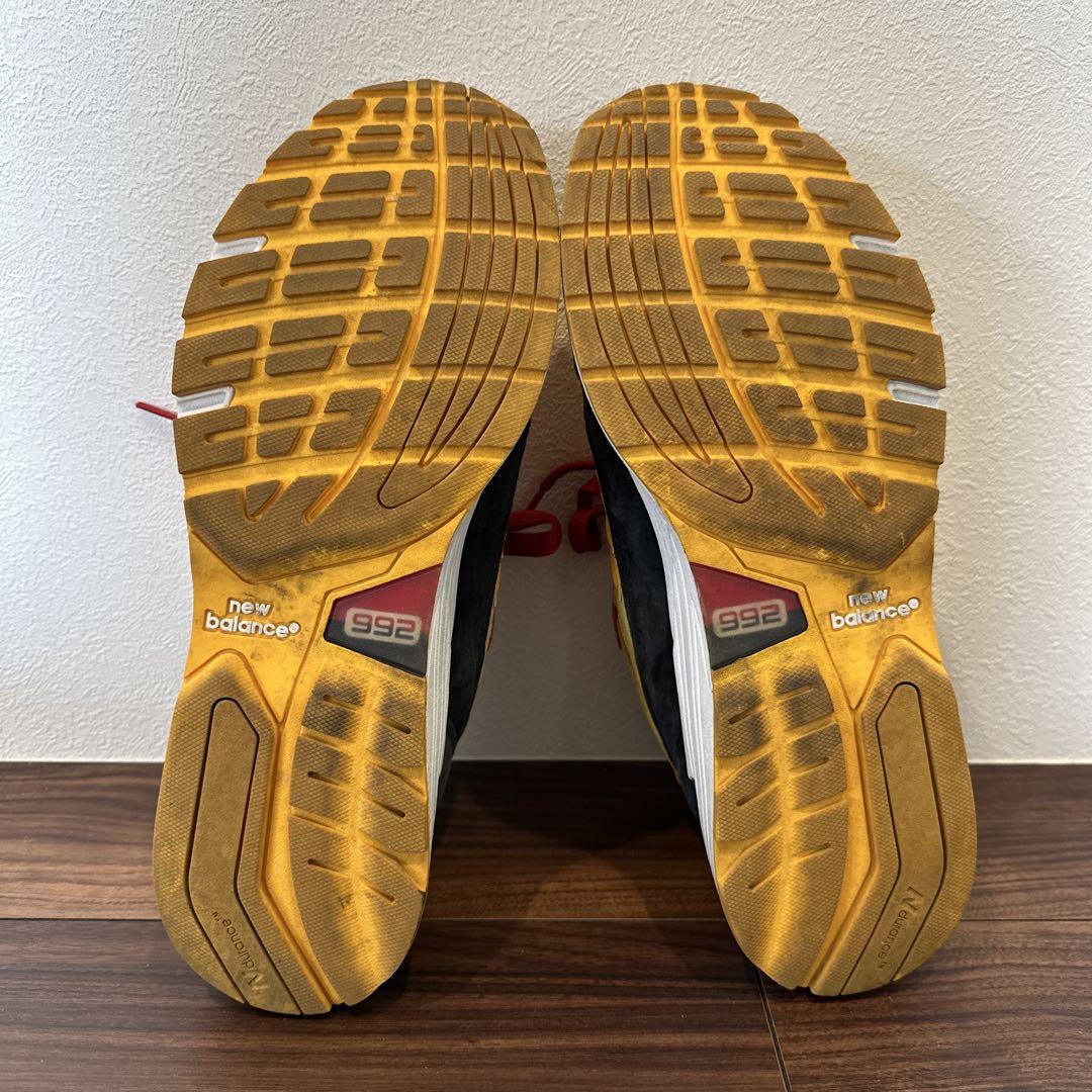 new balance 992 USA イエロー/レッド/ブラック　27cm