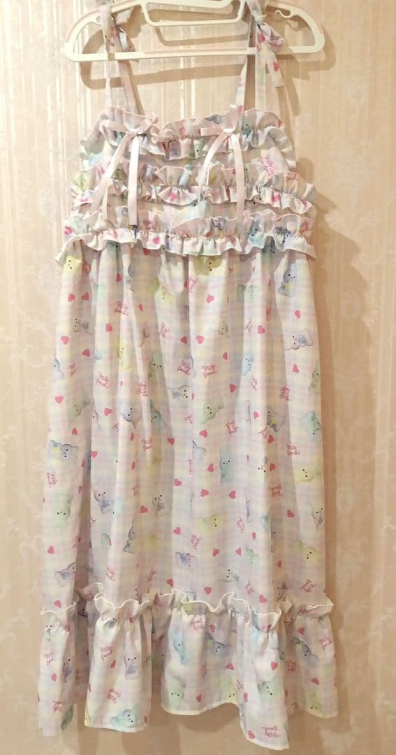 ナイルパーチ オリジナルプリント うさぎチェック ワンピース SIZE NILE PERCH