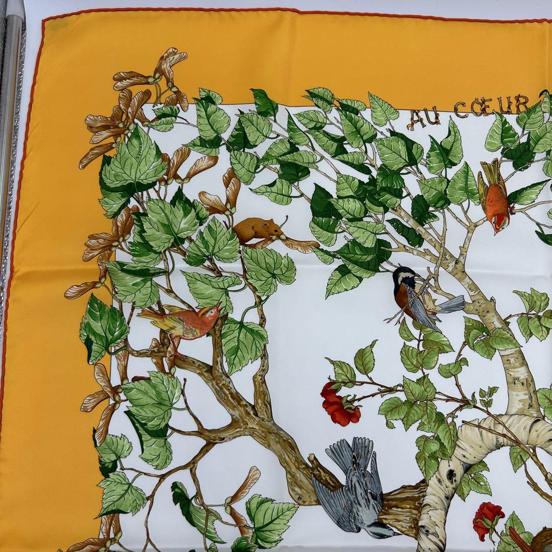 HERMES エルメス スカーフ カレ90 AU COEUR DES BOIS 森の中で