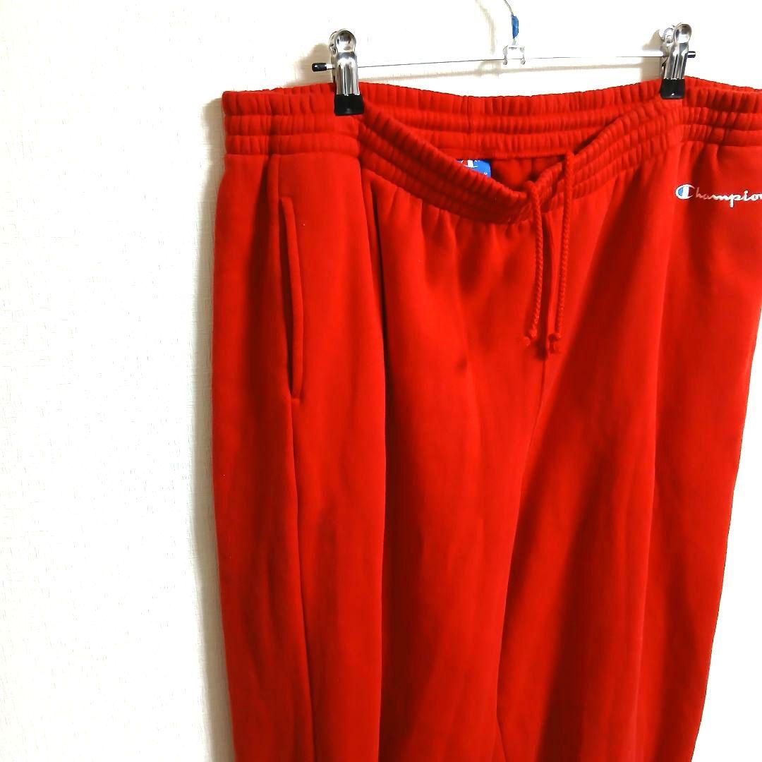 Championチャンピオン スウェットパンツ 5XL 刺繍ロゴ 赤 裏起毛4XL 5L 以上 Champion