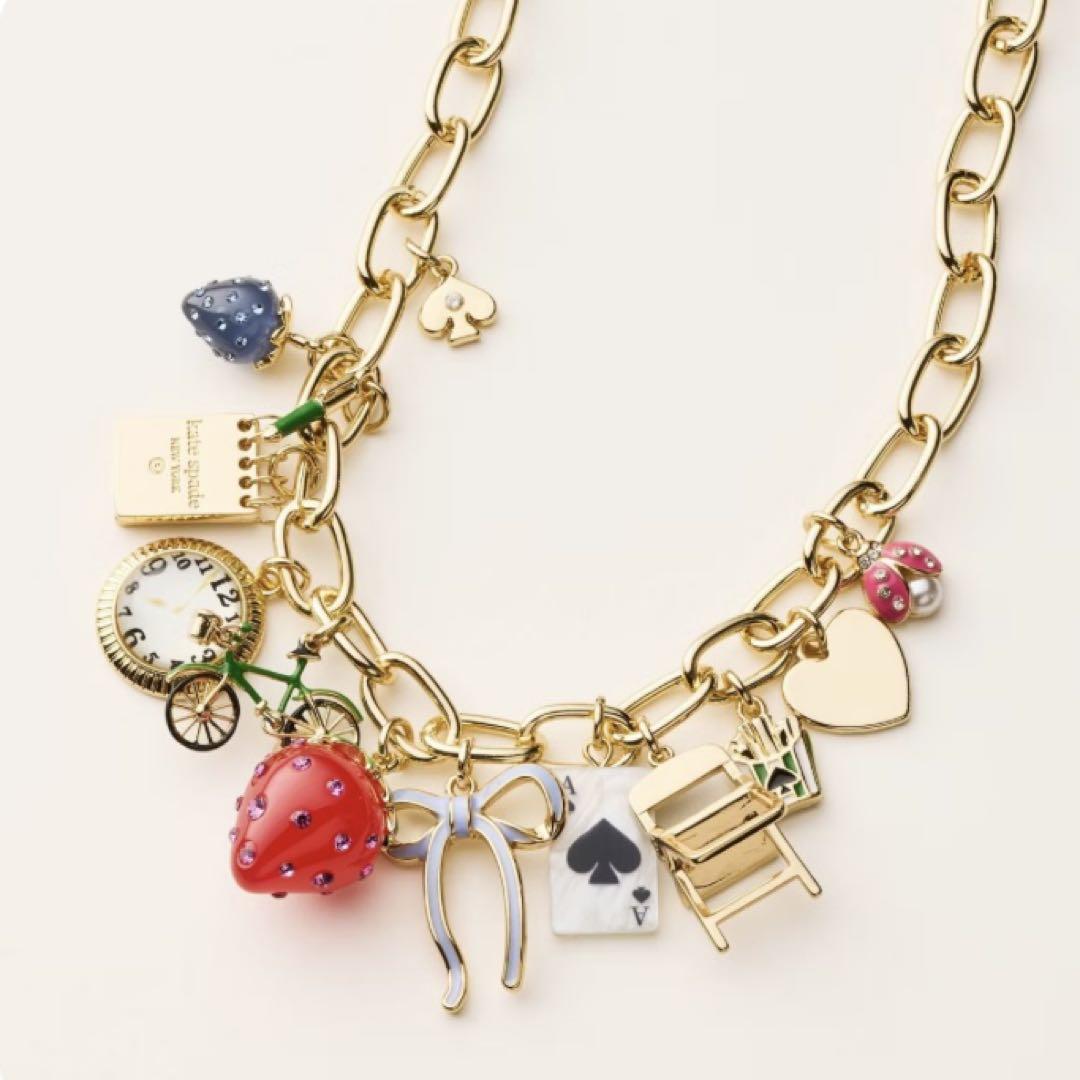 アメリカ限定 ⭐︎ ケイトスペード ×ターゲット　チャンキーチャーム　ネックレス
