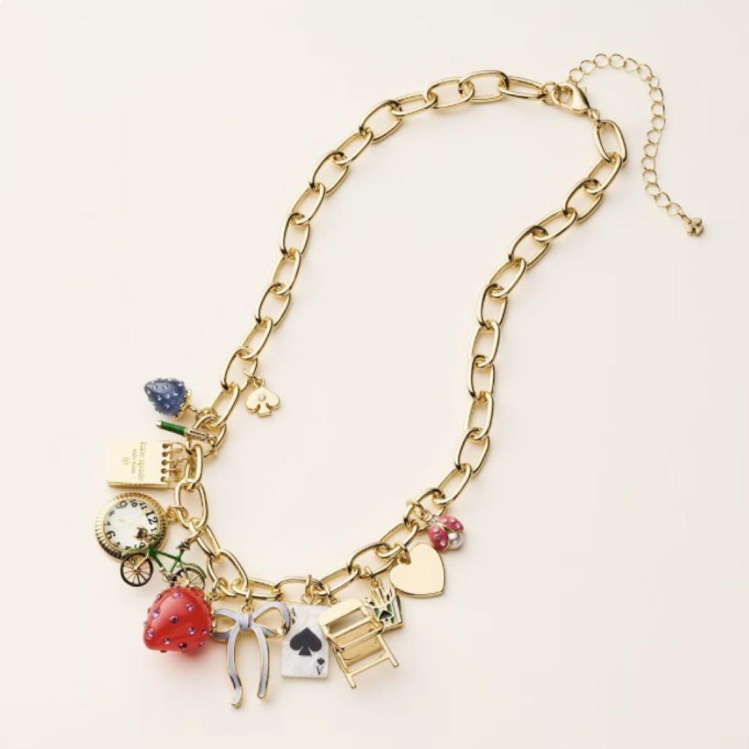 アメリカ限定 ⭐︎ ケイトスペード ×ターゲット　チャンキーチャーム　ネックレス