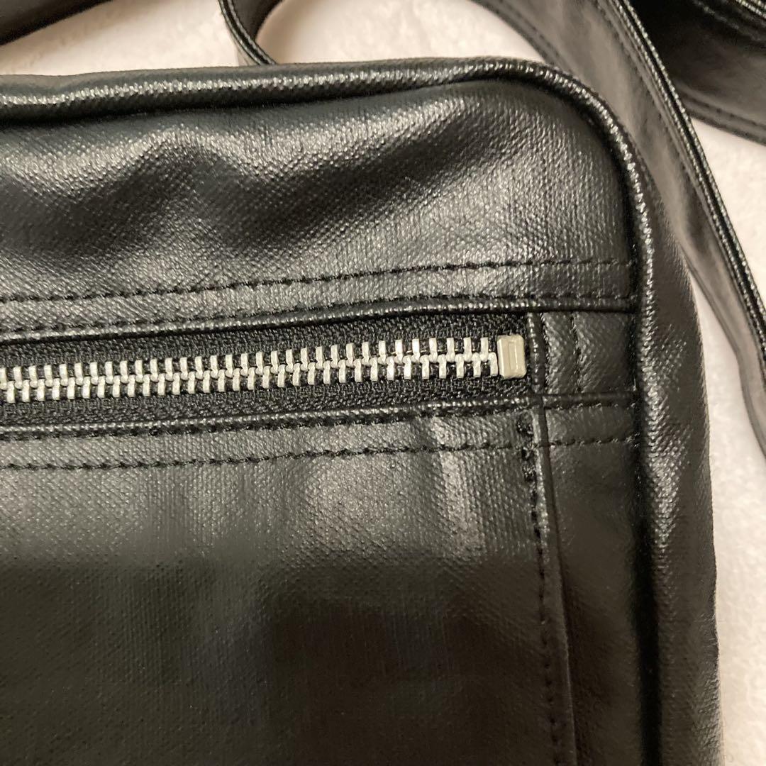PORTER ブラックレザー フリースタイルショルダーバッグ PORTER フリースタイルショルダーバッグ 黒