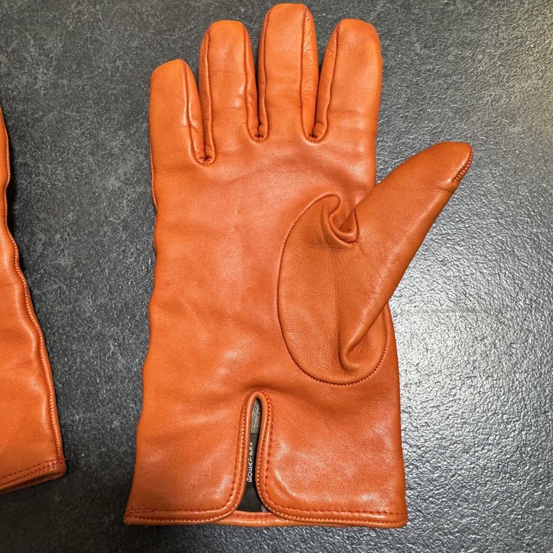 超美品！MEROLAメローラ レザー手袋　オレンジ　Made in Italy