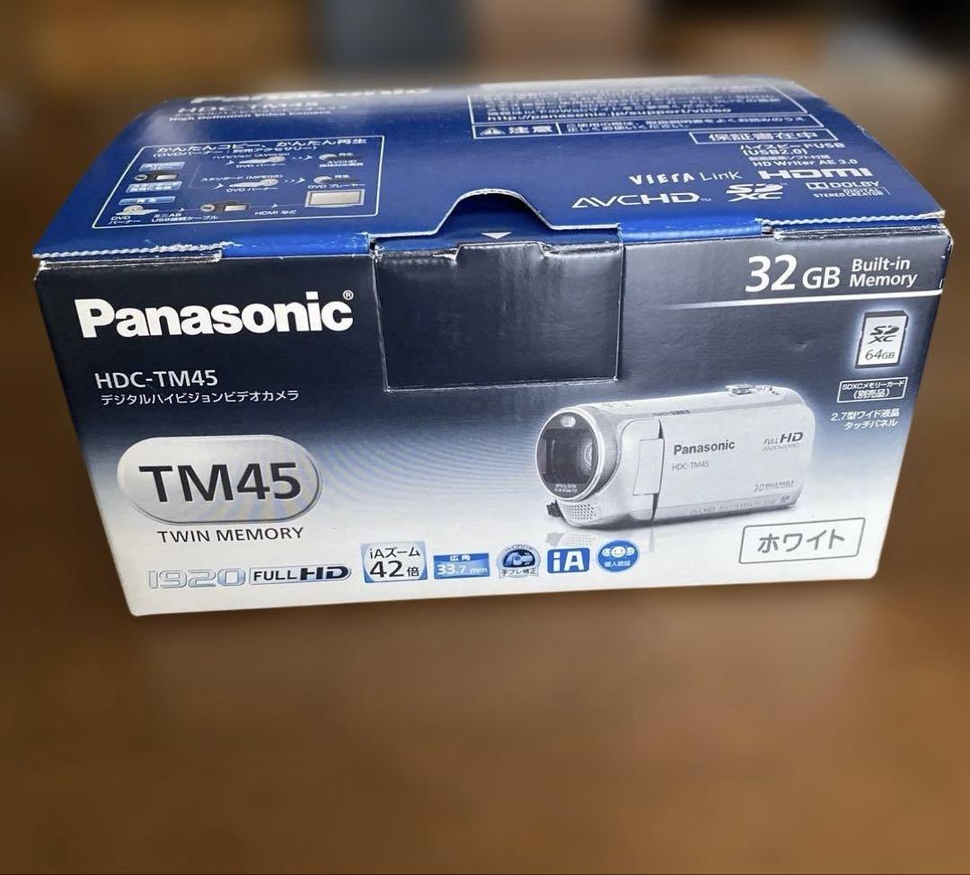 Panasonic HDC-TM45 ホワイト デジタルビデオカメラ - メルカリ