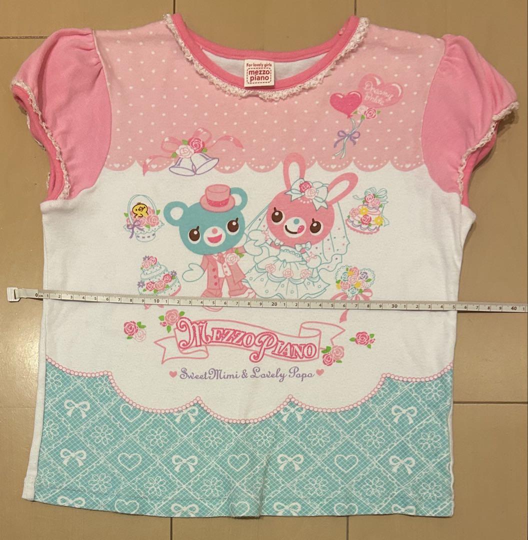 Mezzo Piano みみぽぽウエディング可愛いTシャツ 130サイズ Mezzo Piano みみぽぽウエディング可愛いTシャツ 130サイズ