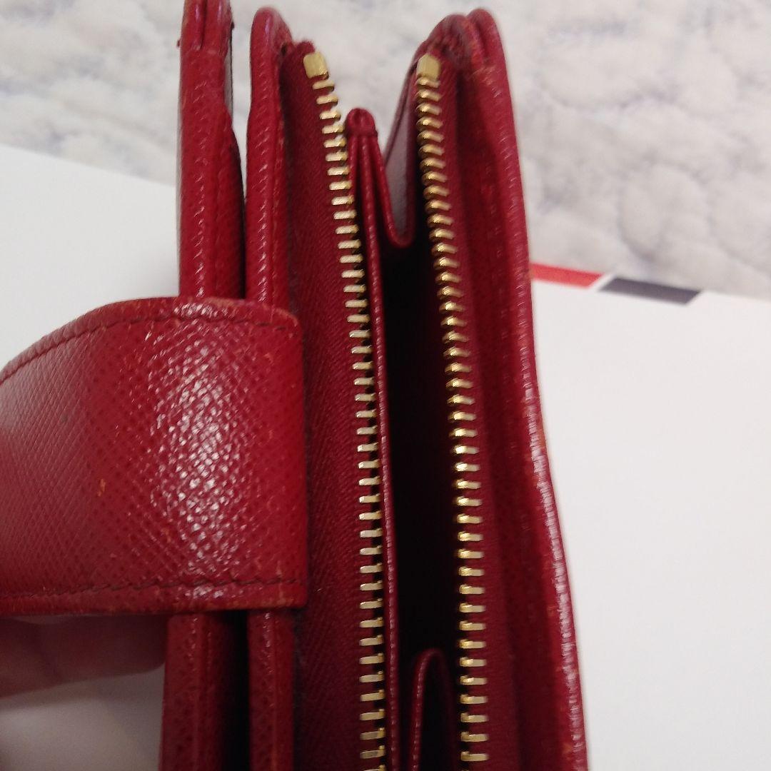 PRADA 二つ折り財布 MILANO 赤