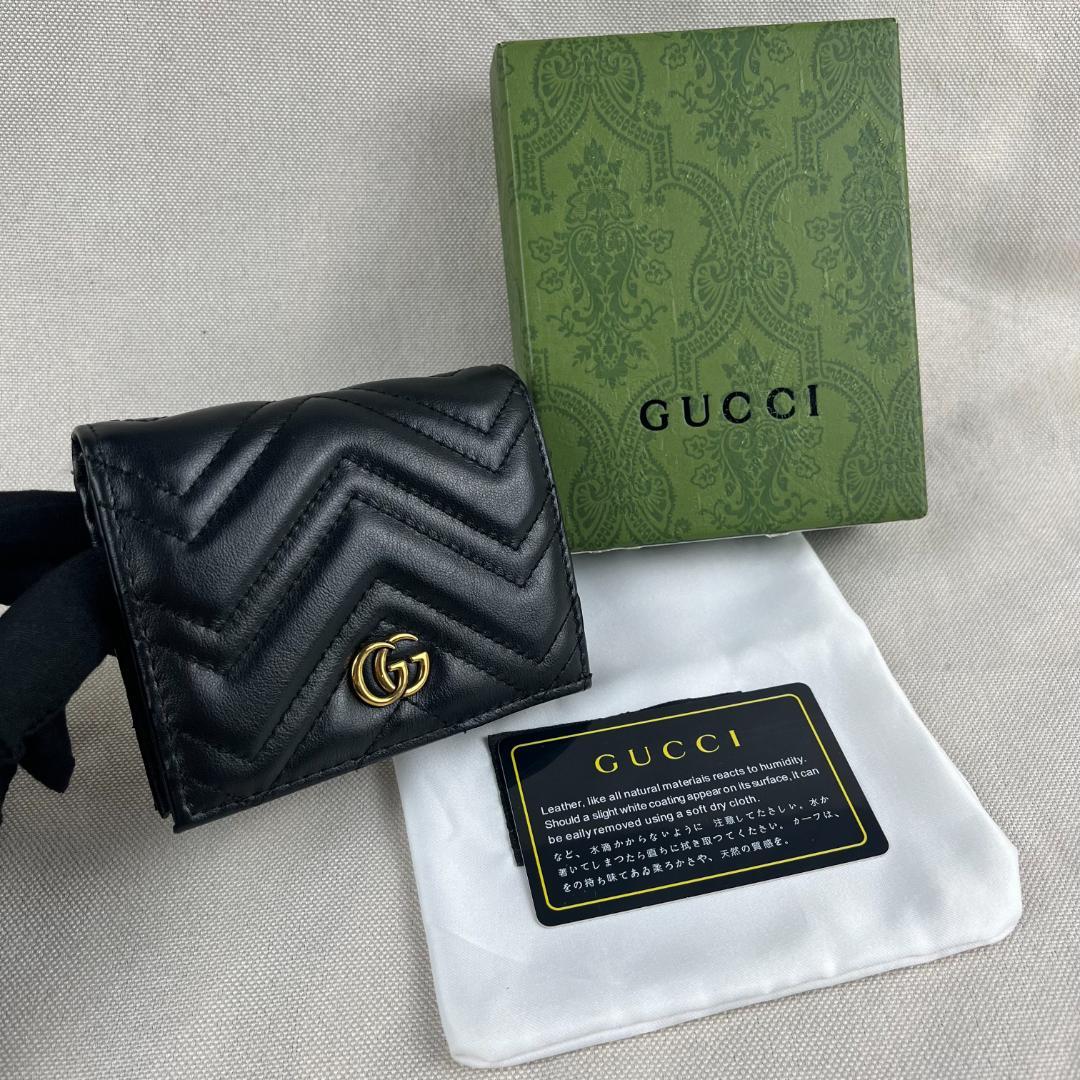 グッチ GUCCI プチ マーモント 二つ折り 財布