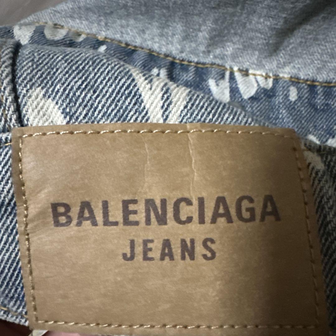 BALENCIAGA ロゴプリント デニムジャケットMサイズ早い者勝ち