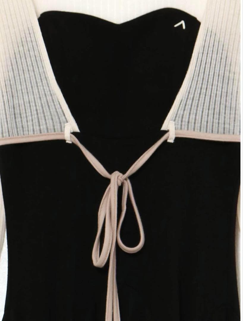 andmary Lona ribbon mini dress black