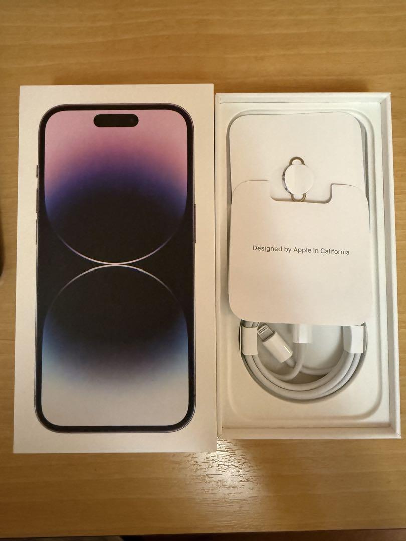 iPhone 14 pro ディープパープル258gb simフリー　付属品完備