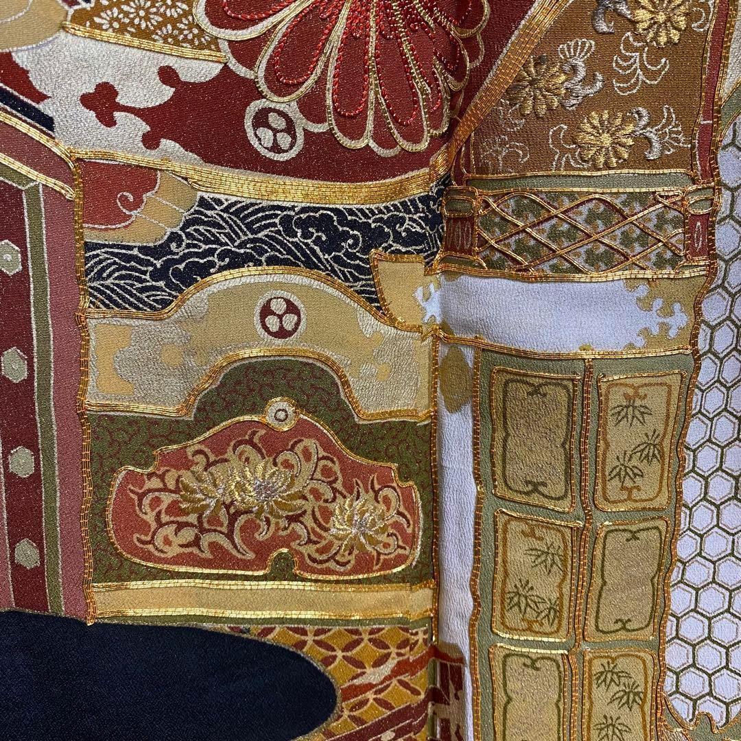 ZY-620 黒留袖 金駒刺繍 菊 鳳凰 金糸 高級 名品 ZY-620 黒留袖 金駒刺繍 菊 鳳凰 金糸 高級 名品