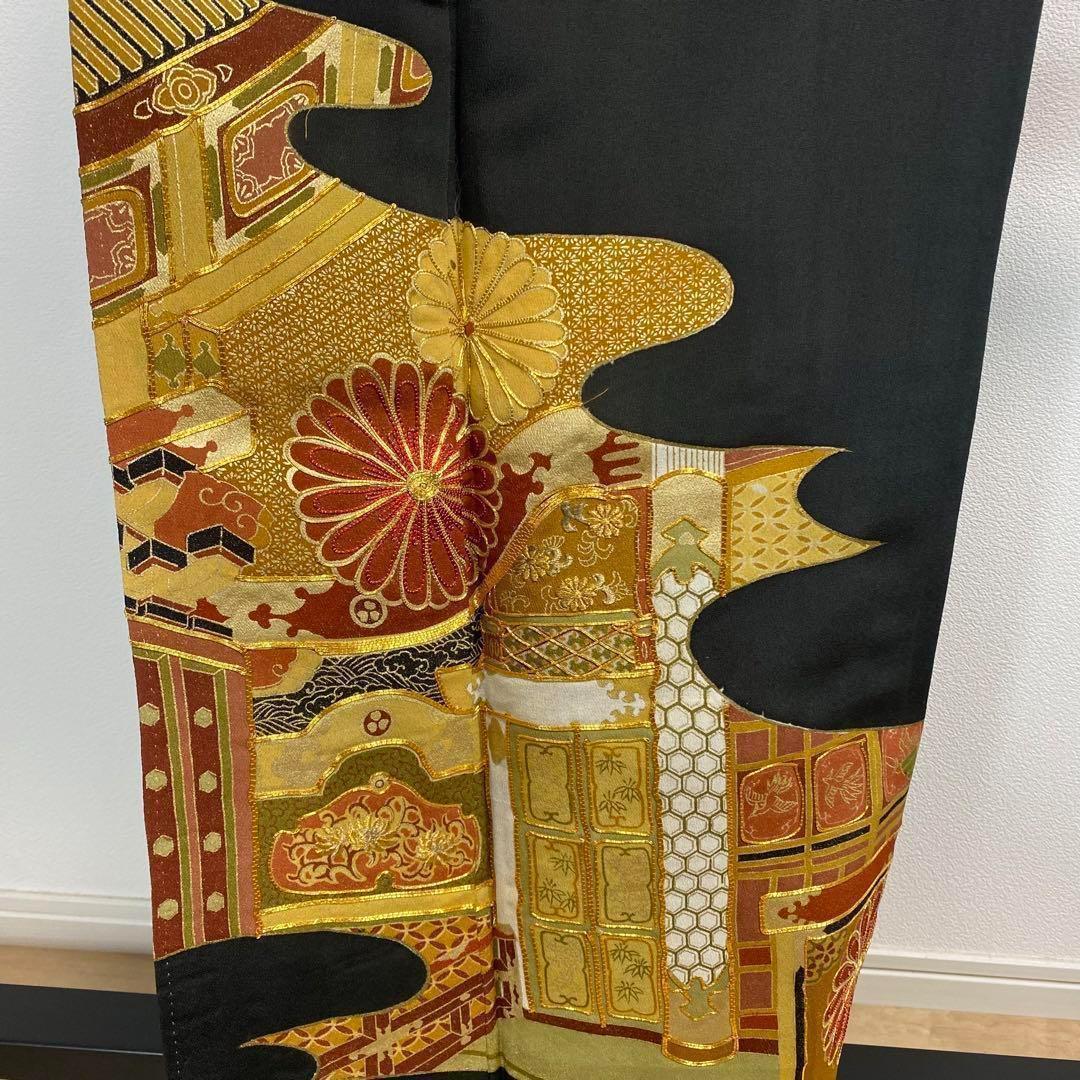 ZY-620 黒留袖 金駒刺繍 菊 鳳凰 金糸 高級 名品 ZY-620 黒留袖 金駒刺繍 菊 鳳凰 金糸 高級 名品