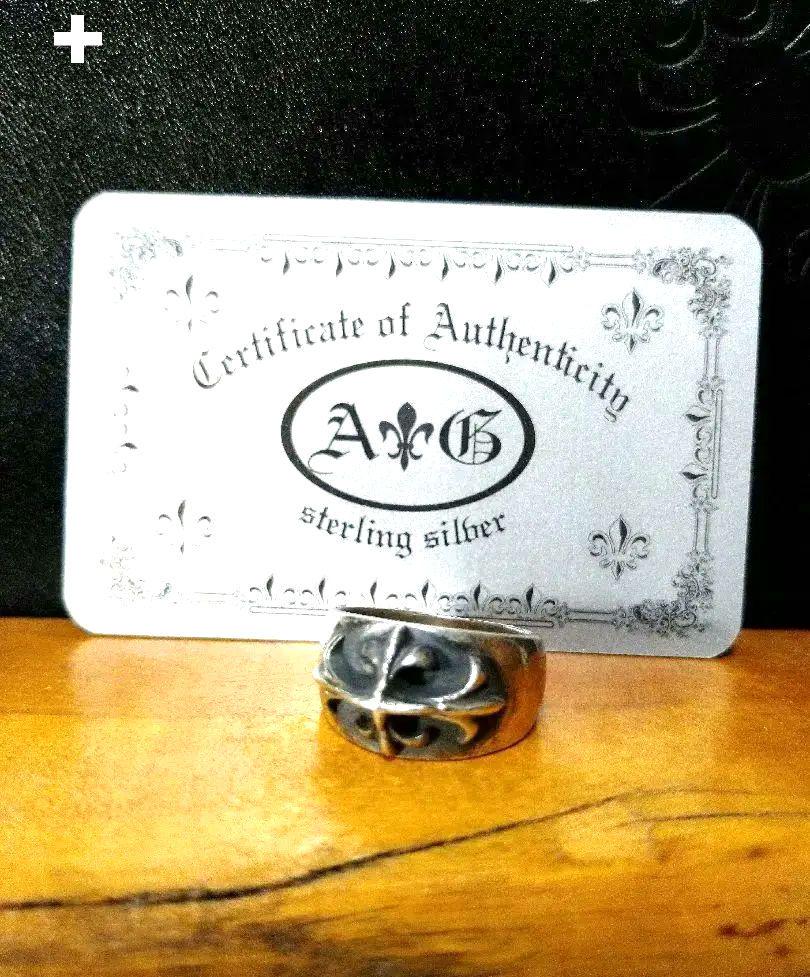 A&G CROSS RING 約20号付属品なし★刻印A&G925人気廃盤モデル 画像3