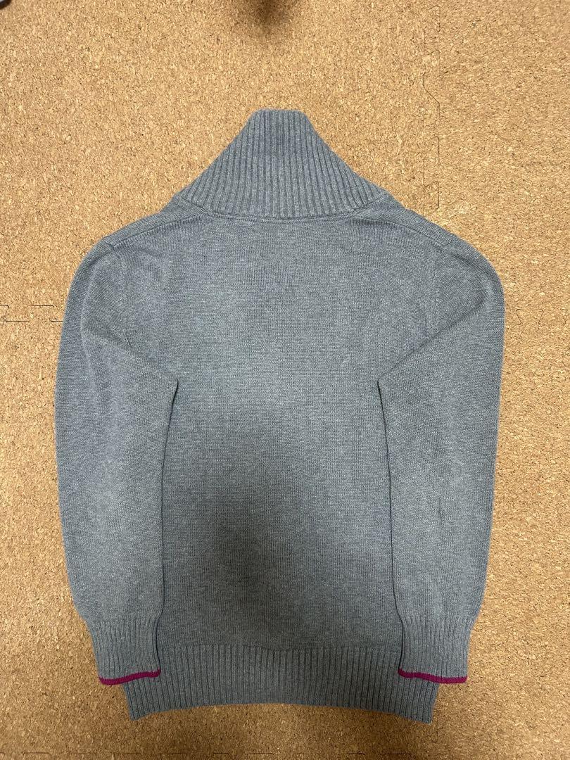 BURBERRY BLACK LABEL メンズ グレー ニットカーディガン