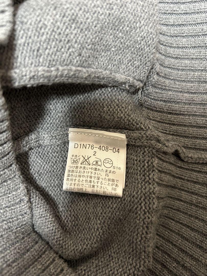 BURBERRY BLACK LABEL メンズ グレー ニットカーディガン