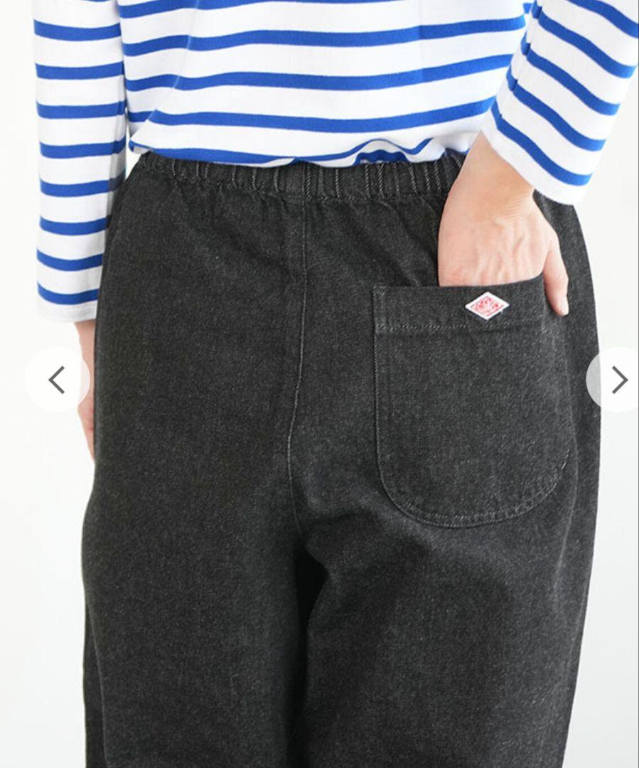 DANTON ブラックデニム　イージーパンツ　size36