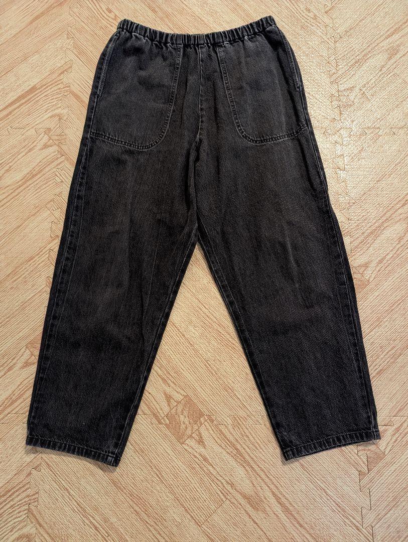 DANTON ブラックデニム　イージーパンツ　size36