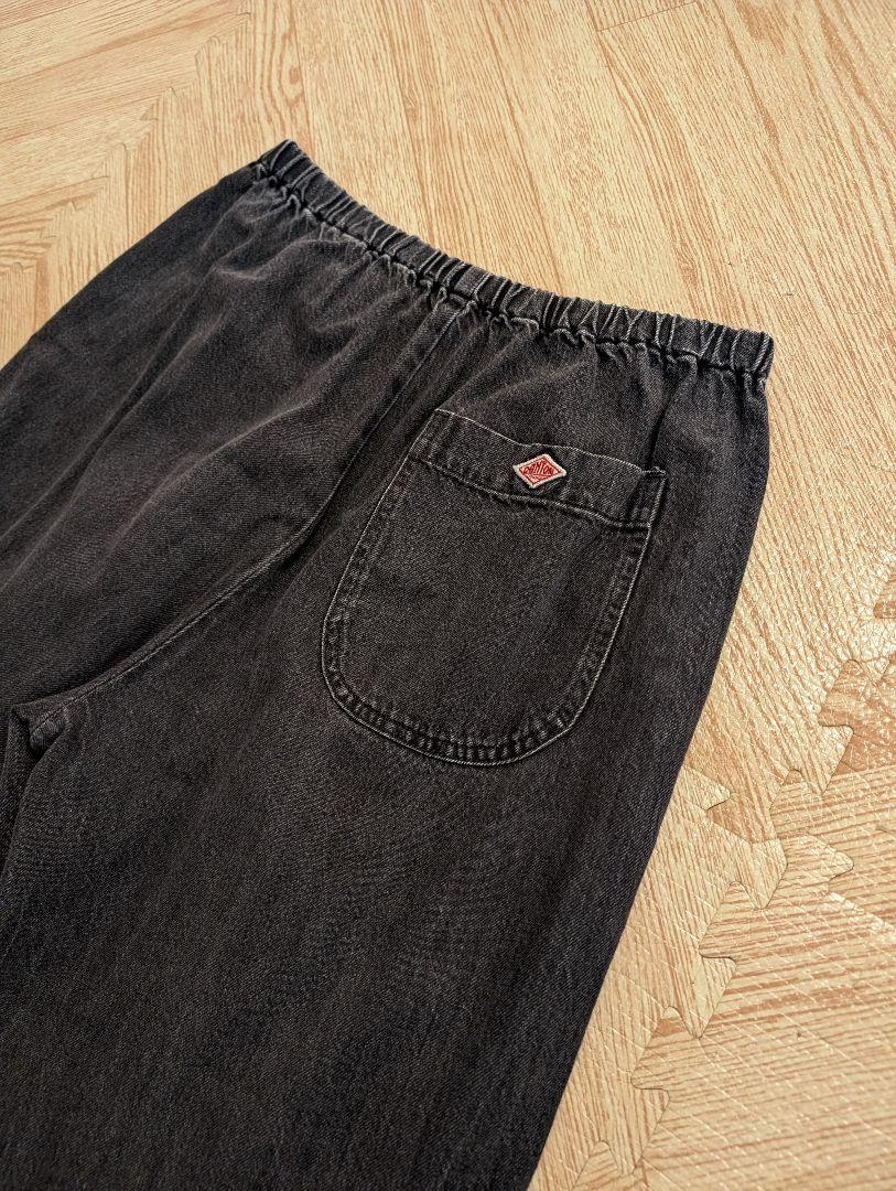 DANTON ブラックデニム　イージーパンツ　size36