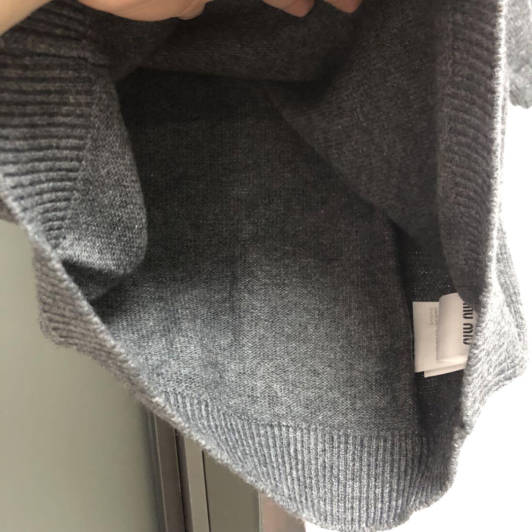 miu miu グレー 半袖ニット