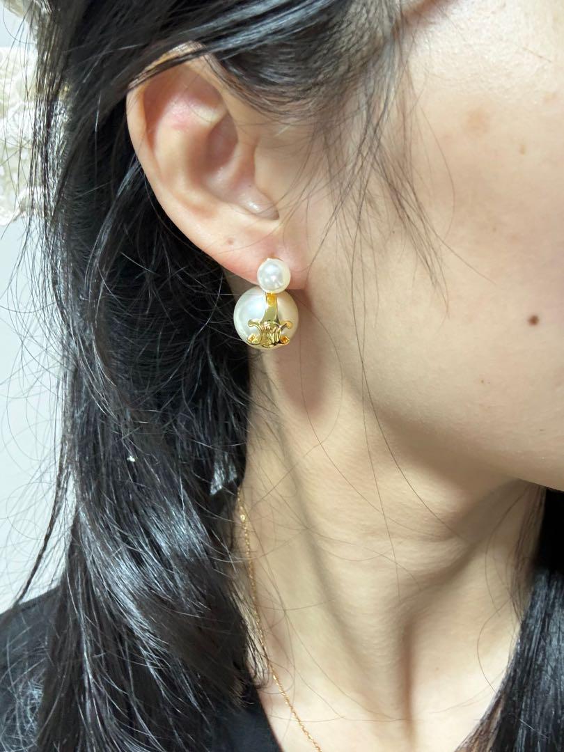 驚きの値段 セリーヌ celine トリンオフパール ピアス アクセサリー