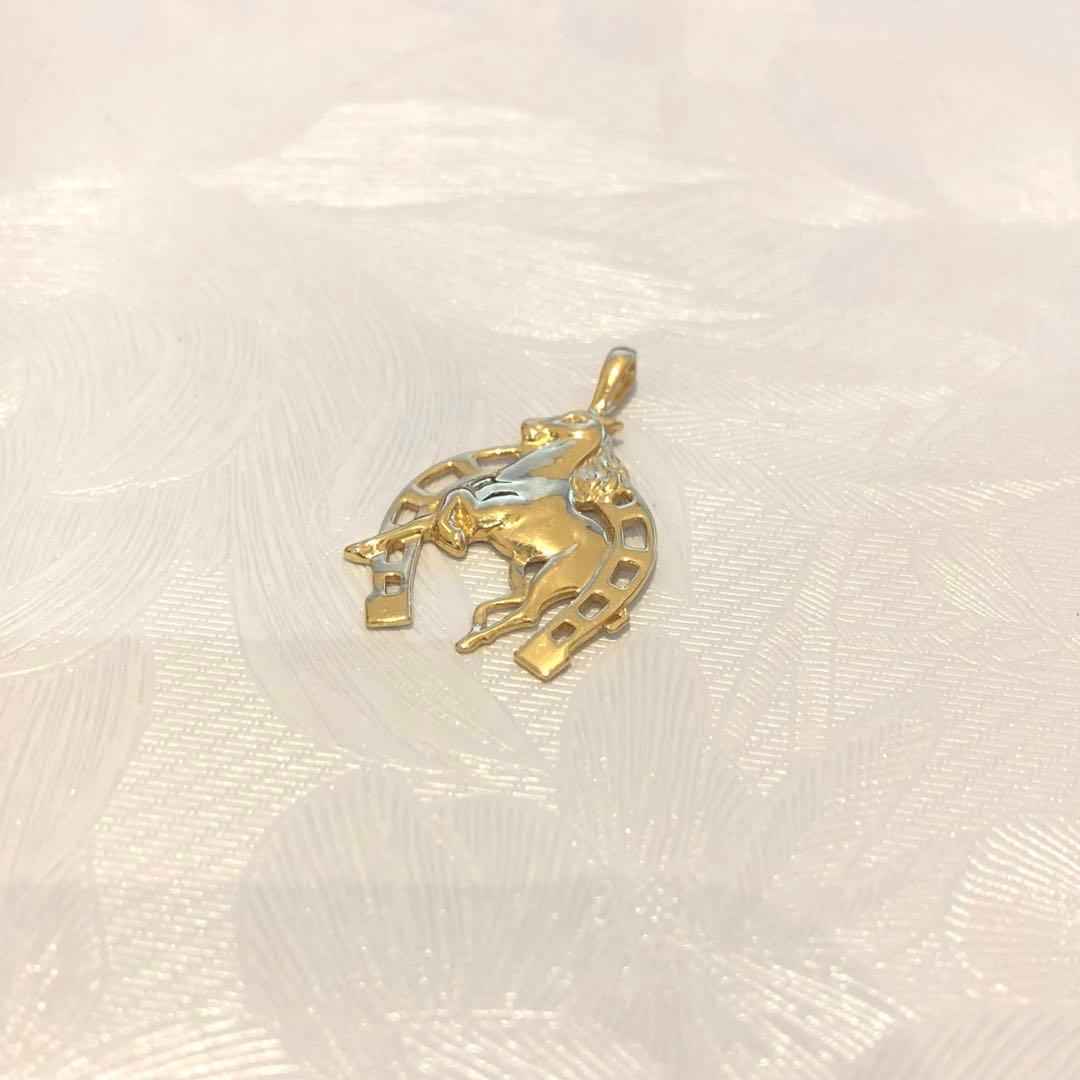 K18美品競争馬モチーフゴールドトップ　850K2509
