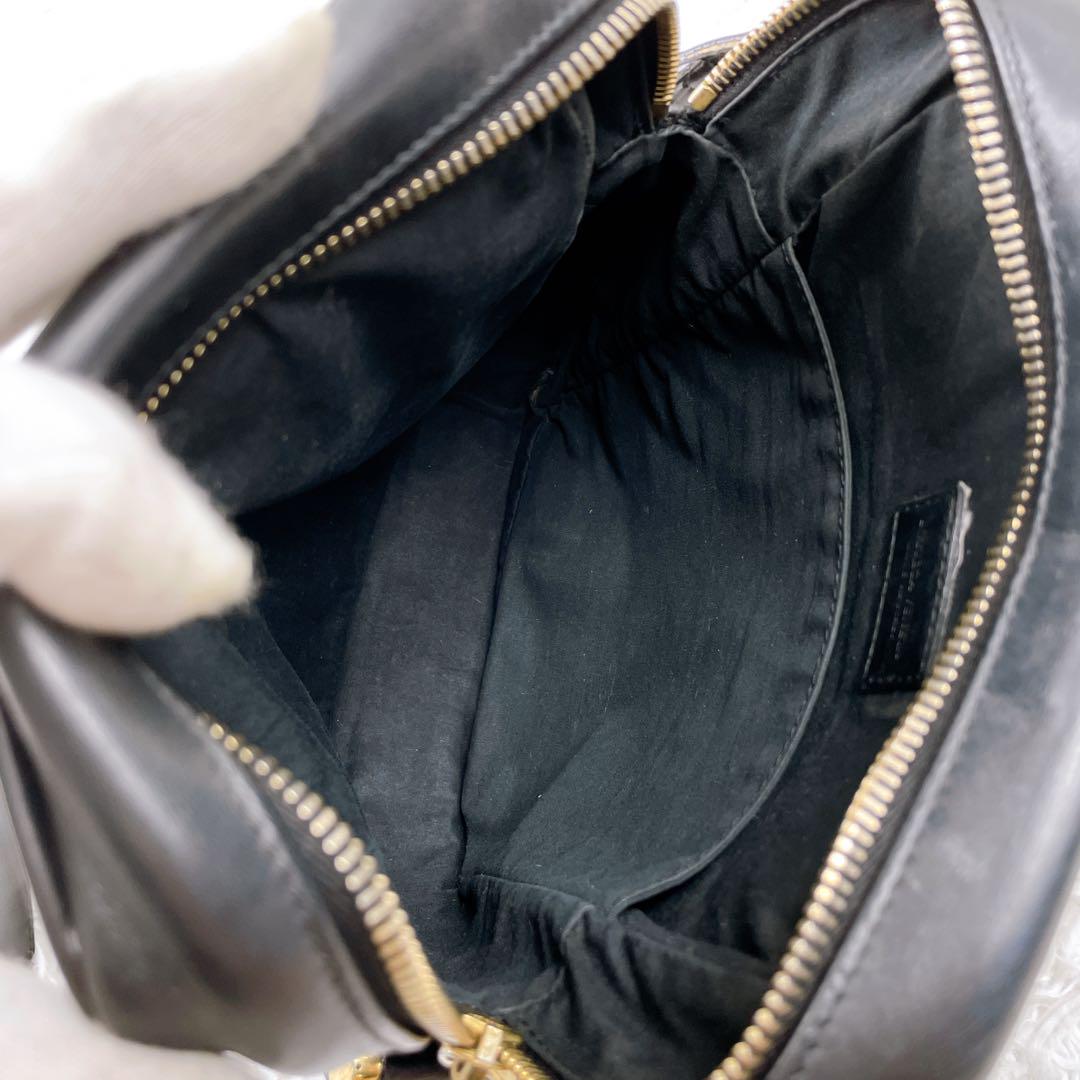 【美品】BOTTEGA VENETA ショルダーバッグ レザー ブラック 画像8