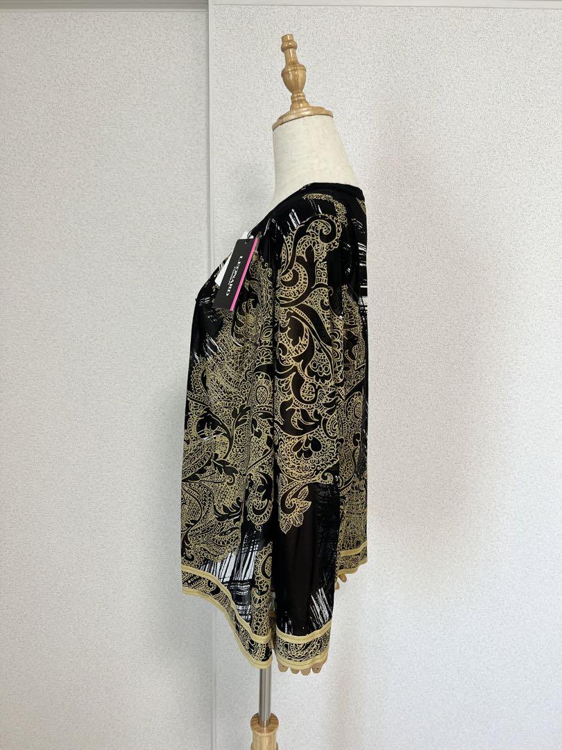 新品タグ付】LEONARDカーディガン 薄手 羽織 42 カットソー