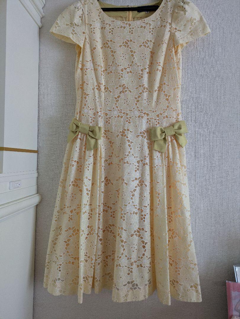 M'S GRACY イエロー レース ワンピース 38