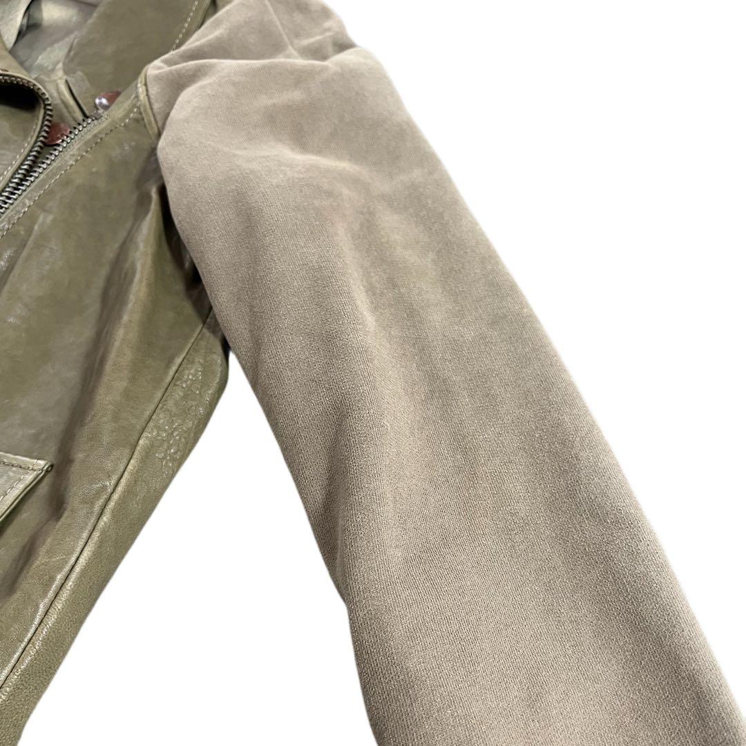 今年も大人気! DIESEL 00sオリーブグリーン ダブルライダース ジャケット XSXS(SS)・DIESEL