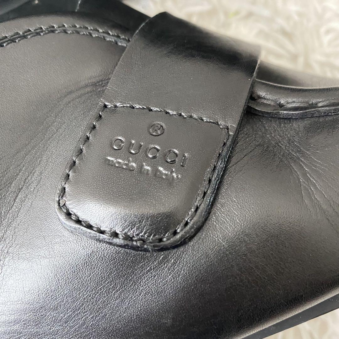 GUCCI ブラック　レザー チャッカブーツ